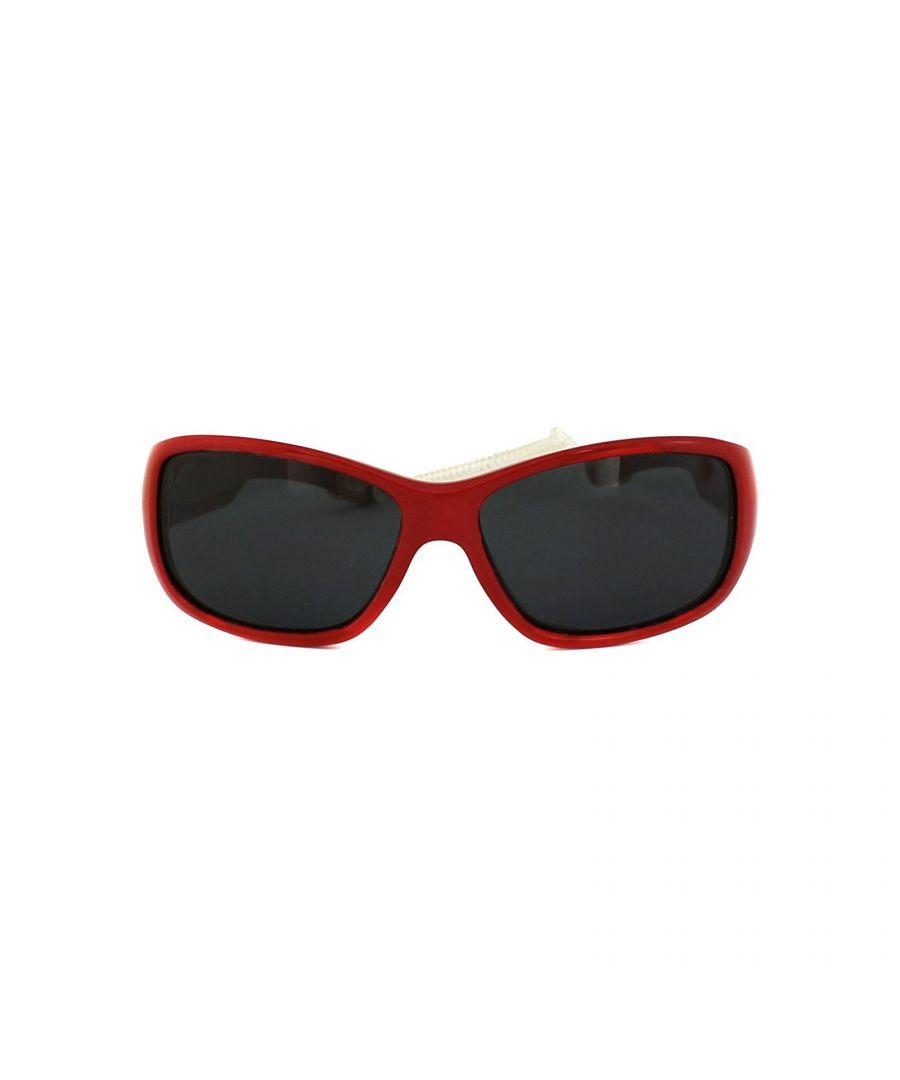 Disney Sunglasses D0101 A Red Black Polarized are wrap fit Winnie the Pooh sunglasses from The Disney Premium Collection by Polaroid with polarized lenses that provide perfect protection and vision for children aged 1-3 years.