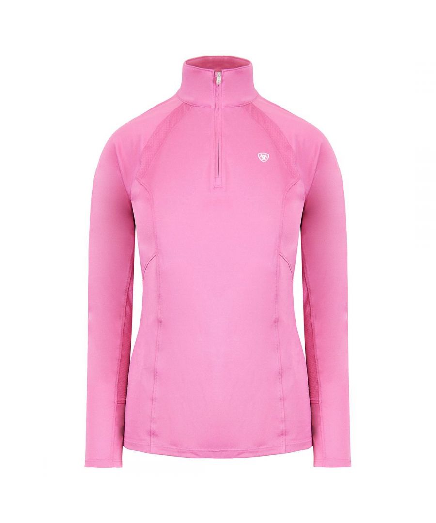 Ariat Womens Heat Series 1/4 Zip Pink Baselayer