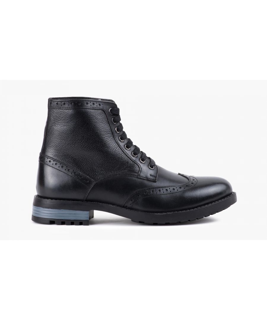 New Mens Shelby & Sons Black Alfie Leather Boots Elasticated Pull On