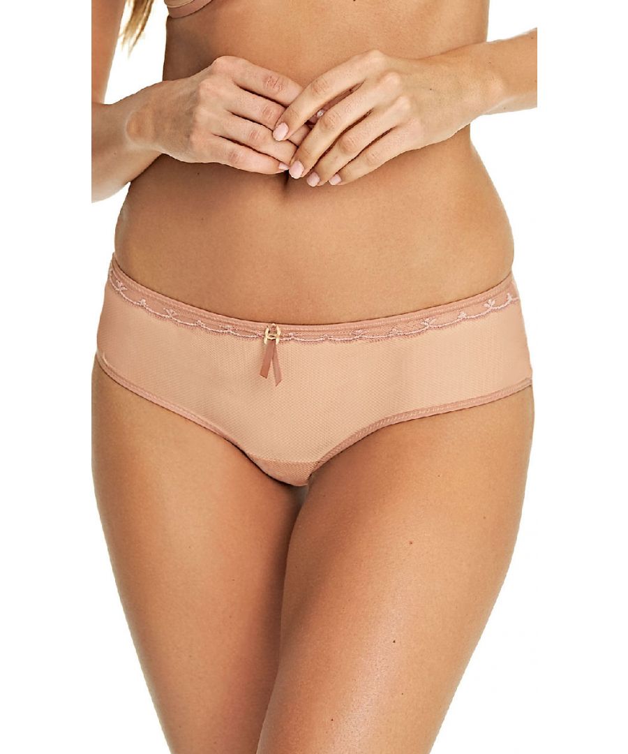 Freya Idol Allure mid rise hipster brief.  Sexy yet sophisticated this beautiful short provides you with excellent comfort and good overall coverage.  Finished in all over sexy fishnet overlay and a cute centre charm.