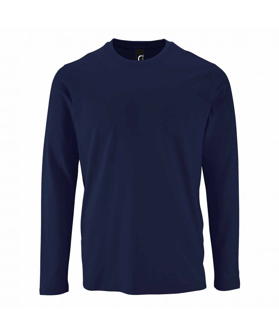 SOLS Mens Imperial Long Sleeve T-Shirt (French Navy) - Size X-Large