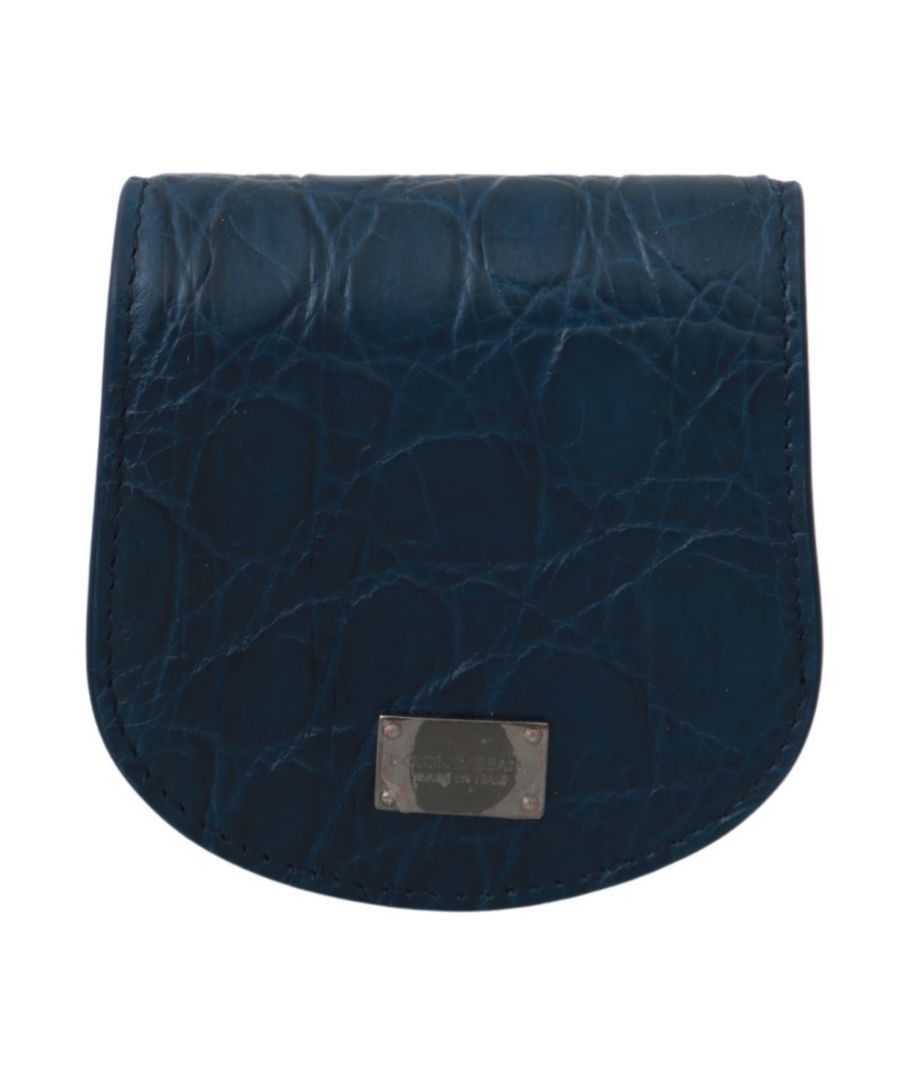 Image for Dolce & Gabbana Blue Leather Holder Pocket Condom Case
