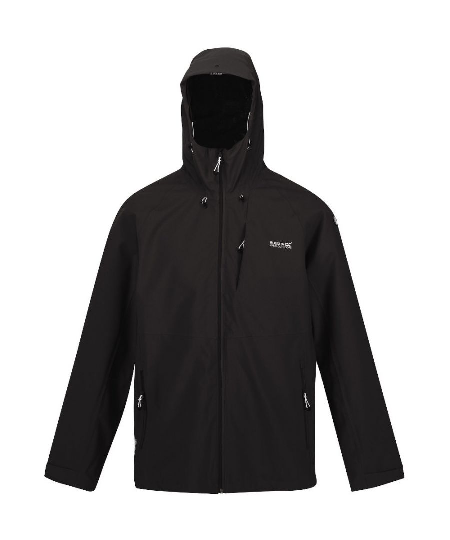 Regatta Mens Britedale Waterproof Breathable Jacket Coat - Black - Size 2XL