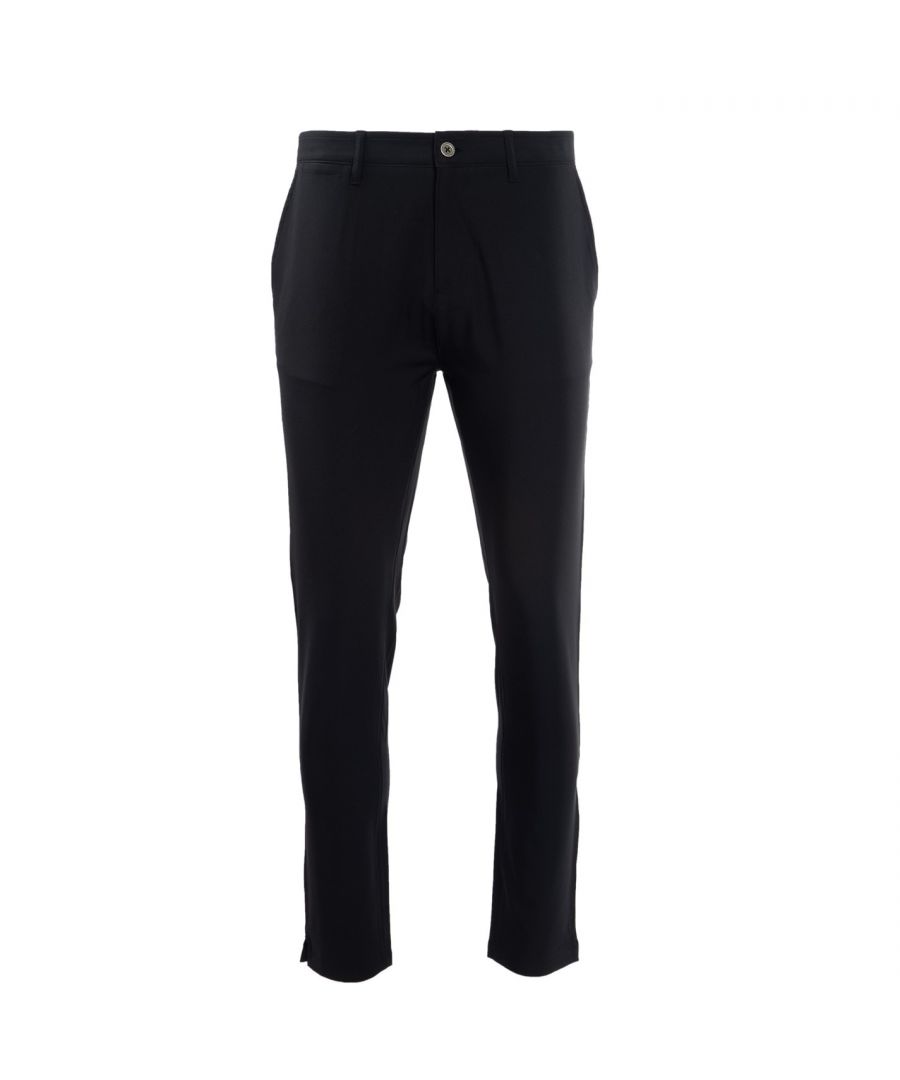 Slazenger Performance Golf Trousers Mens These Slazenger Performance Golf Trousers are crafted with a single button fastening waist and a zip up fly. They feature belt loops to allow additional adjustment and 4 open pockets for small possessions. These trousers are a straight cut, lightweight construction in a block colour. They are designed with an embroidered logo and are complete with Slazenger branding. > Trousers > Single button fastening waist > Zip up fly > Belt loops > 4 open pockets > Slim fit > Lightweight > Block colour > Embroidered logo > Slazenger branding > 88% polyester, 12% elastane > Machine washable