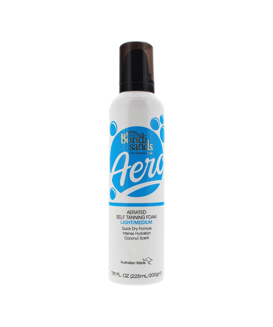 The Bondi Sands Aero Light/Medium Tanning Foam is an an aerated foam, that applies easily to the skin, leaving it with a sun kissed bronzed glow and a coconut scent. The innovative double action formula has been designed to leave a deep, long lasting and natural looking tan, as well as hydrating the skin with every application.