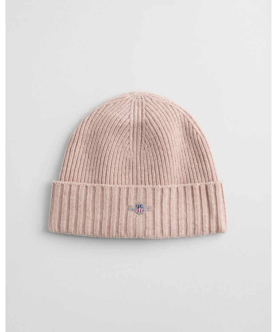 Gant Unisex Shield Wool Beanie - Beige - Secret Sales