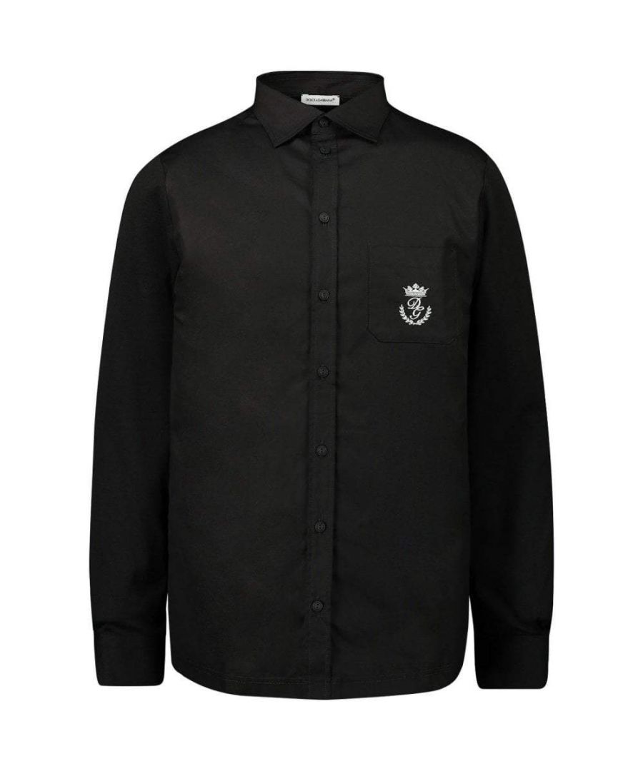Image for Dolce & Gabbana Boys Cotton Long-Sleeved Shirt Black