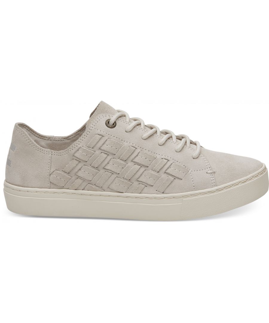 Elevate your casual style with these trendy and comfortable lace-up trainers that effortlessly combine fashion and functionality.\n\nCrafted with care and attention to detail, these trainers feature a sophisticated birch suede leather upper with a basketweave pattern that adds texture and a touch of uniqueness to your outfit. The lace-up design ensures a secure and personalized fit, allowing you to find the perfect balance of comfort and support.\n\nThe Toms Lenox trainers are designed with all-day comfort in mind. The cushioned insole provides superior comfort and support, making them suitable for long walks or days filled with activities. You can confidently wear them from morning to night without compromising on style or comfort.\n\nThe durable suede leather construction of these trainers ensures longevity, making them a reliable choice for your everyday footwear. The sturdy rubber outsole offers excellent traction on various surfaces, providing stability and grip wherever you go.\n\nNot only do these trainers prioritize comfort and durability, but they also embody Toms' commitment to giving back. With every purchase, Toms helps improve the lives of people in need by providing shoes, sight, water, and safe birth services to communities around the world.\n\nIn addition to their practical features, these trainers boast a fashionable design that effortlessly elevates your everyday look. The birch suede leather and basketweave pattern add sophistication and style, making them a versatile choice that pairs well with a range of outfits.\n\nWhether you're running errands, meeting up with friends, or exploring new places, the Toms Lenox Birch Basketweave Suede Leather Women's Lace-Up Trainers (Model: 10011821) are the perfect companion. Enjoy the perfect combination of style, comfort, and social impact with these trainers from Toms.