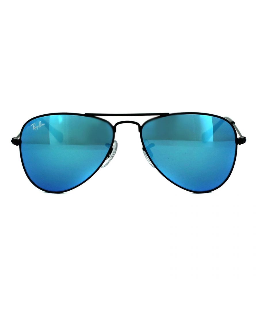 Image for Ray-Ban Junior Sunglasses 9506 201/55 Black Blue Flash Mirror
