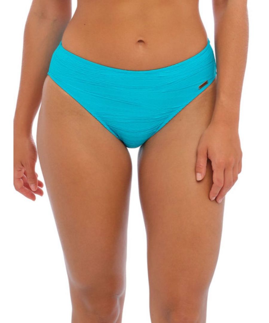 Fantasie Beach Waves Mid Rise Bikini Brief. Fully lined with medium coverage.  The product is recommended for hand wash only.