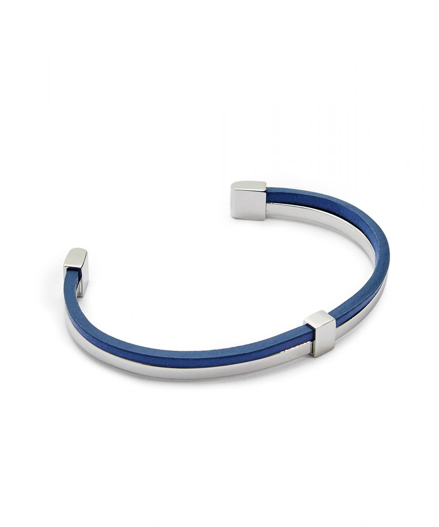 Image for Ted Baker Chann Metal And Leather Bangle, Blue