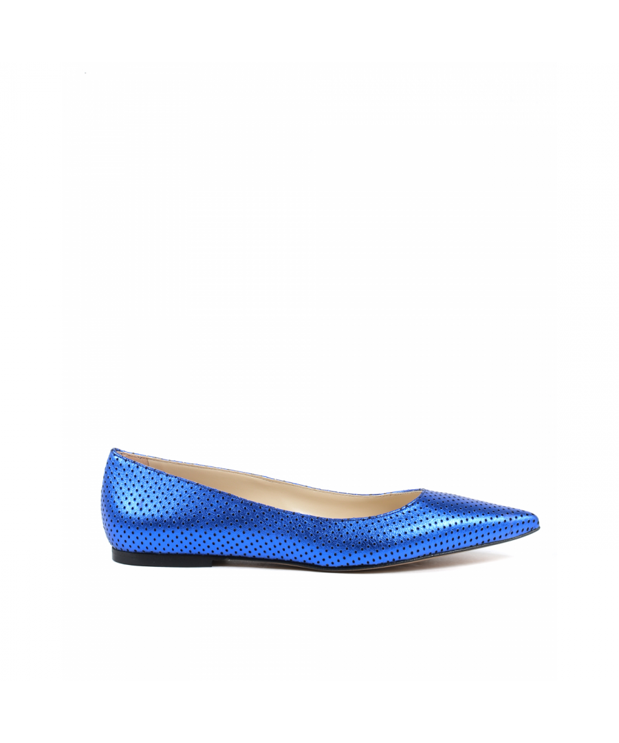 By: 19V69 Italia- Details: 4747 TRAF LAM BLU ELETTRICO- Color: Blue - Composition: 100% LEATHER - Sole: 100% LEATHER - Heel: FLAT - Made: ITALY - Season: Spring Summer