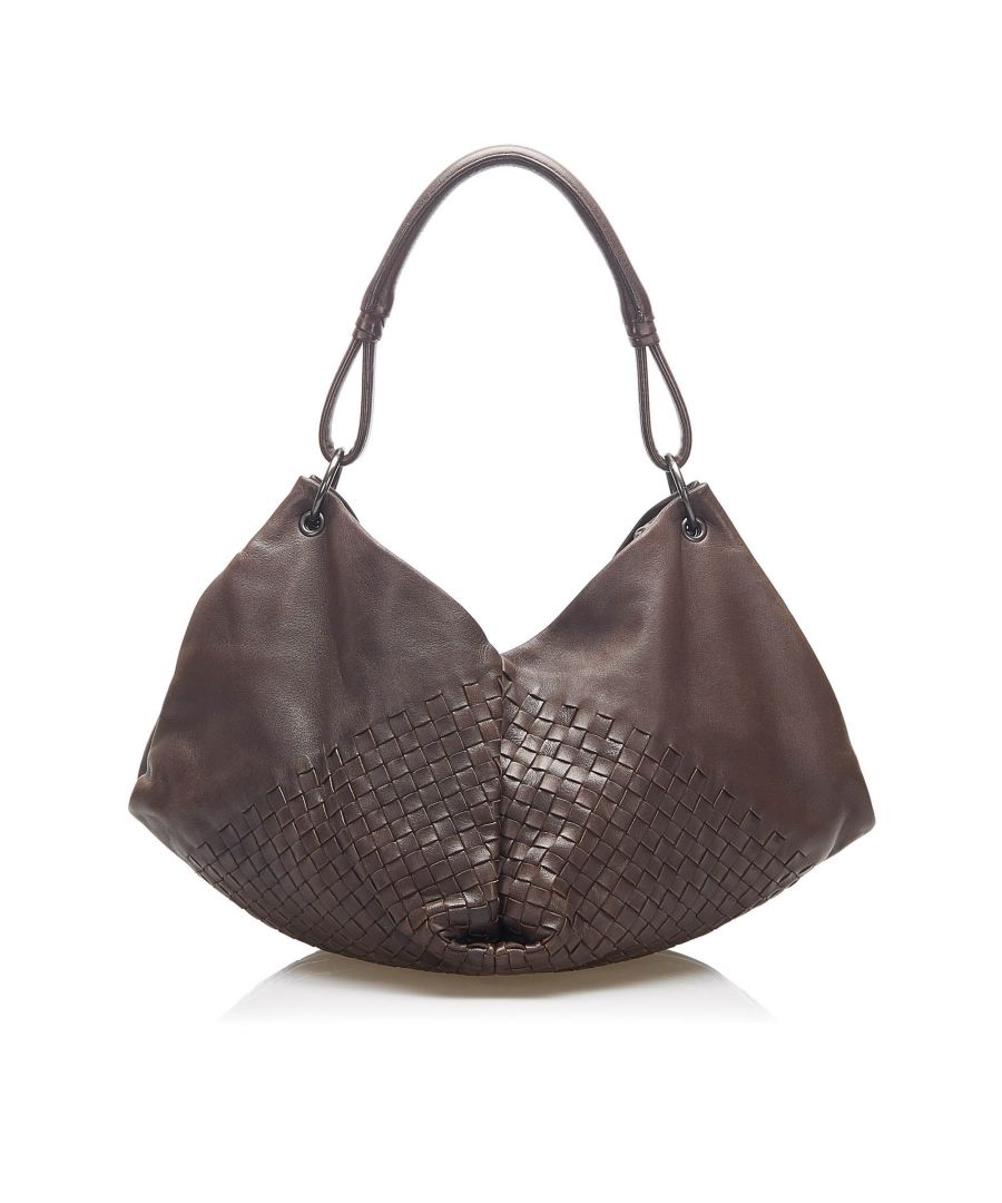 Bottega Veneta preowned Womens Vintage Aquilone Leather Shoulder Bag Brown - One Size