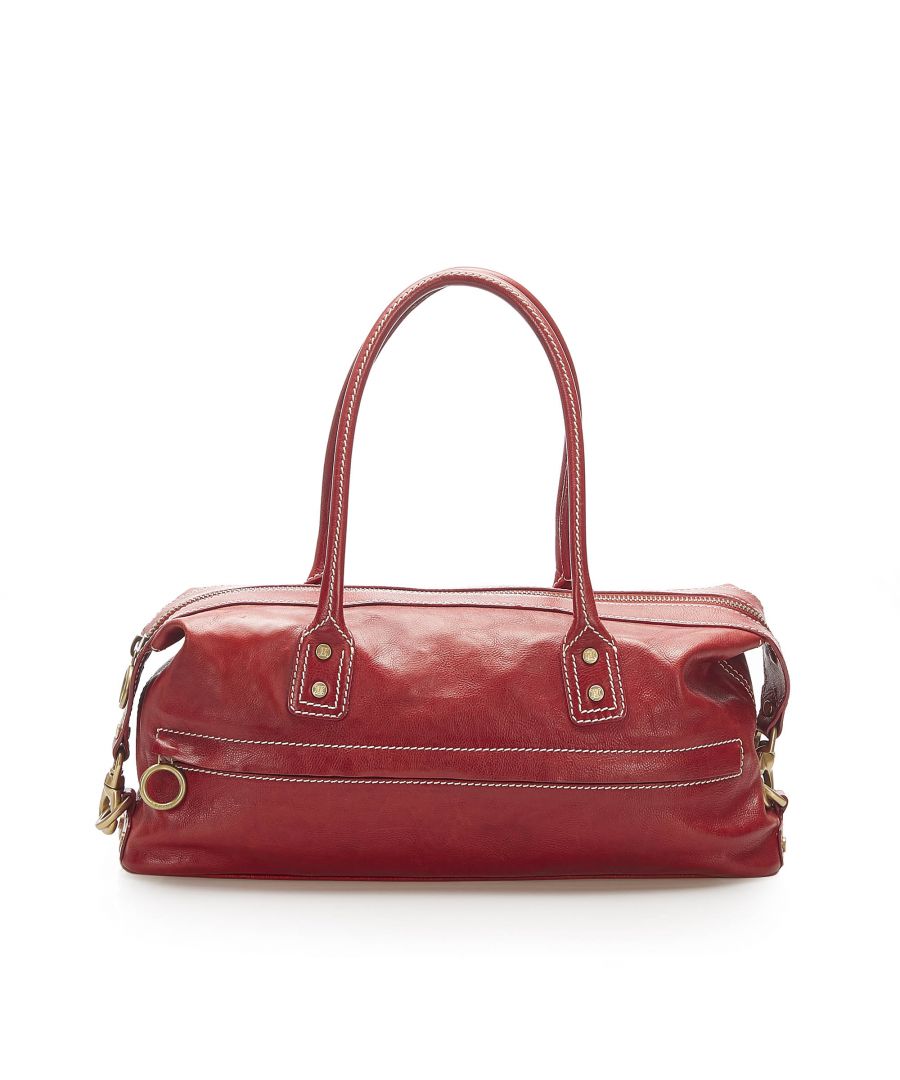 Image for Vintage Celine Leather Shoulder Bag Red