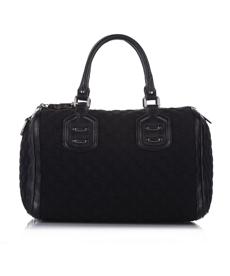 Gucci preowned Womens Vintage Guccissima Techno Neoprene Handbag Black - One Size