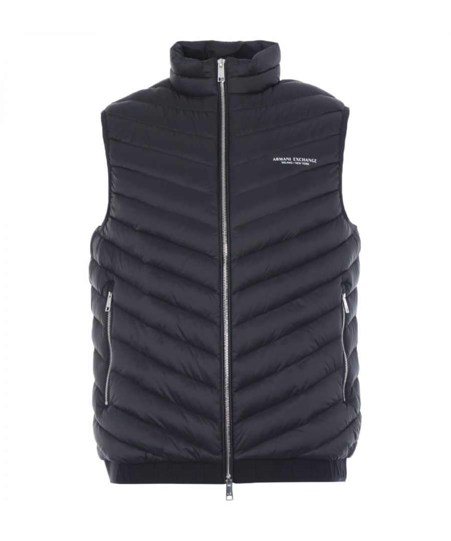 Techno fabricQuiltedPrintBrand logoTurtleneckSolid colourTwo front pocketsZipper closureDuck down fillingWith elastic bottom\nModel for Black/Melange Grey is 5’9 and wears a size M