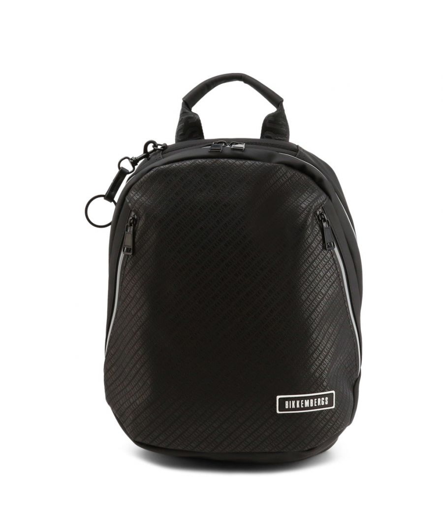 Brand: Bikkembergs Collection: Spring/summer  Gender: Man  Type: Backpack  Material: Synthetic Material  Main Fastening: Zip  Handles: Pack Handle, Padded Shoulder Straps  Inside: Lined, Padded Notebook Compartment, 1 Compartment  Internal Pockets: 3  External Pockets: 3  Width cm: 38  Height cm: 40  Depth cm: 15  Details: Visible Logo, Trolley Fitting Strap