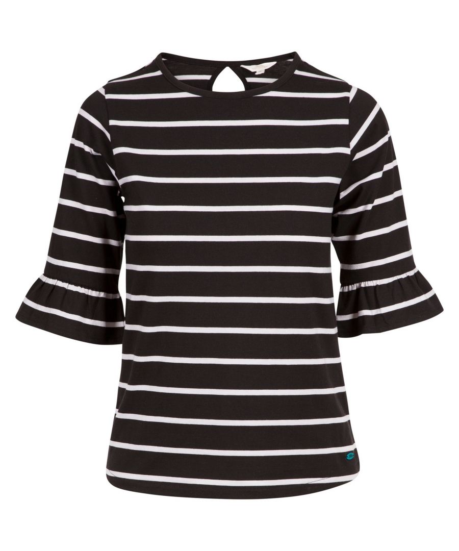 Image for Trespass Womens/Ladies Hokku Contrast Striped T-Shirt (Black/White)