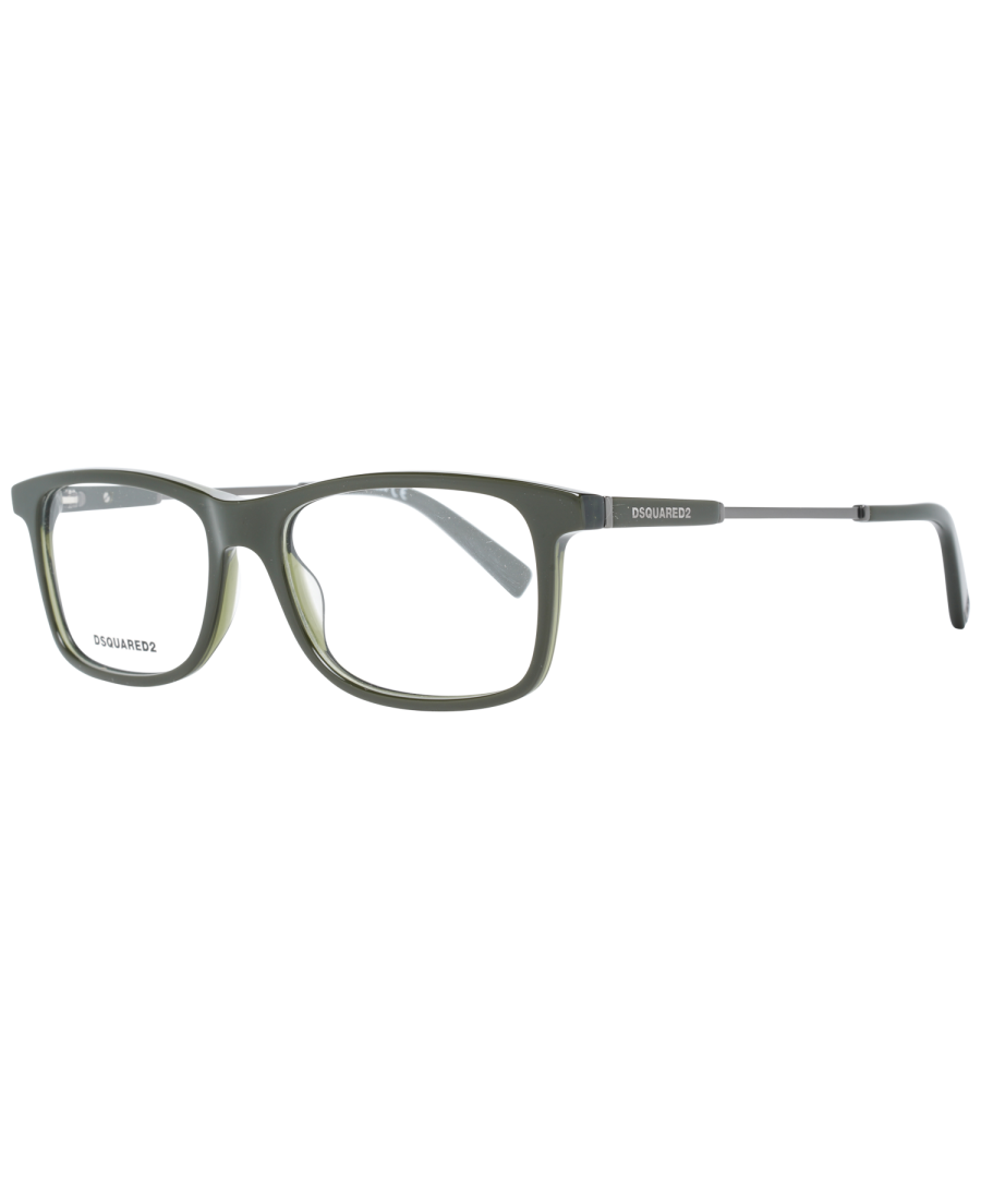Dsquared2 Optical Frame DQ5278 098 53 Men\nExtras: Geen extra's\nFrame kleur: Olijf\nFrame materiaal: Kunstostof\nGlas breedte: 53\nGlas hoogte: 36\nWeb breedte: 17\nTempel Lengte: 145\nVeer Scharnier: Nee\nLeveringsomvang: Etui\nFrame Stijl: Full-Rim