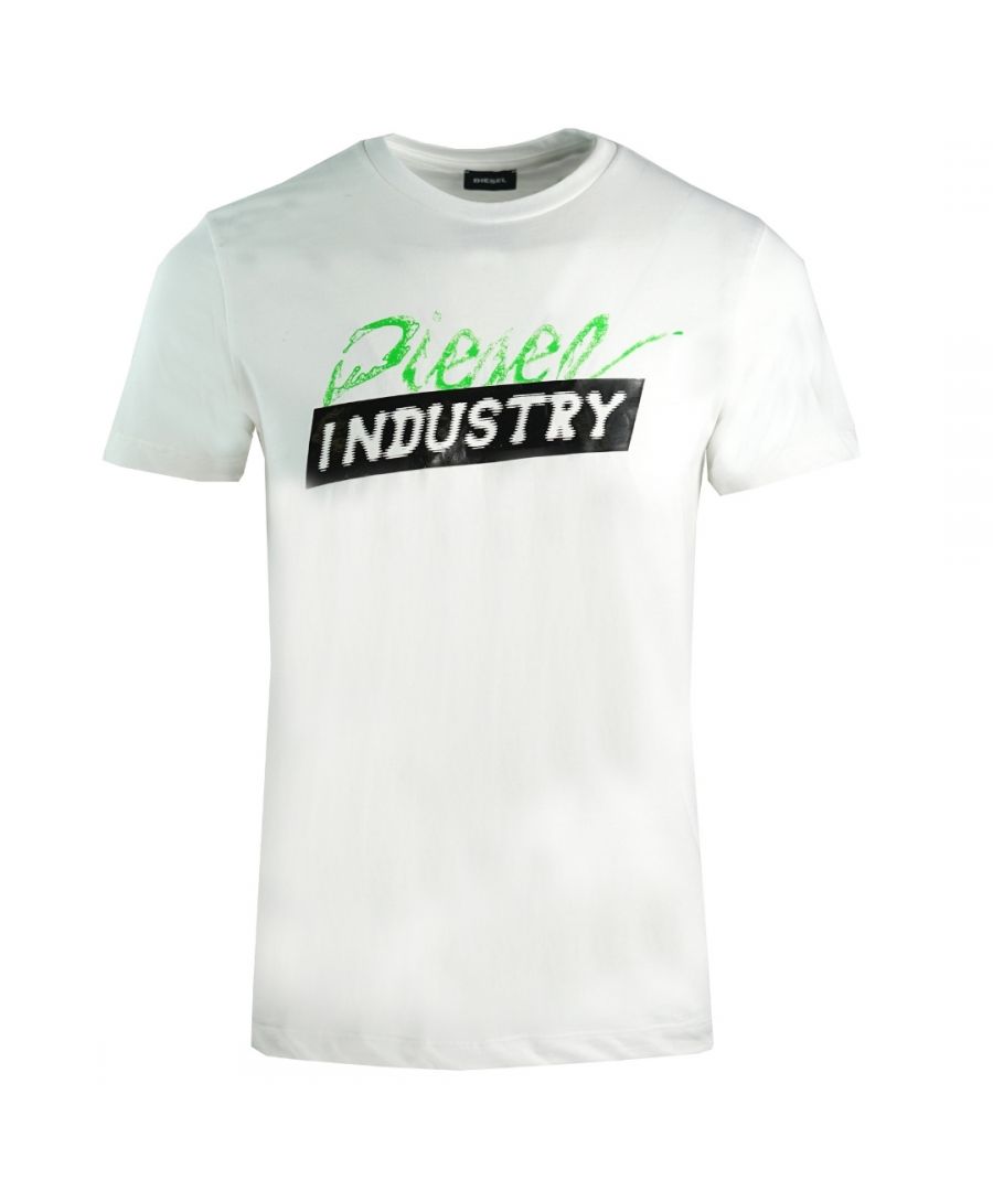 Diesel T-Diego-2BX2 Large Logo White T-Shirt