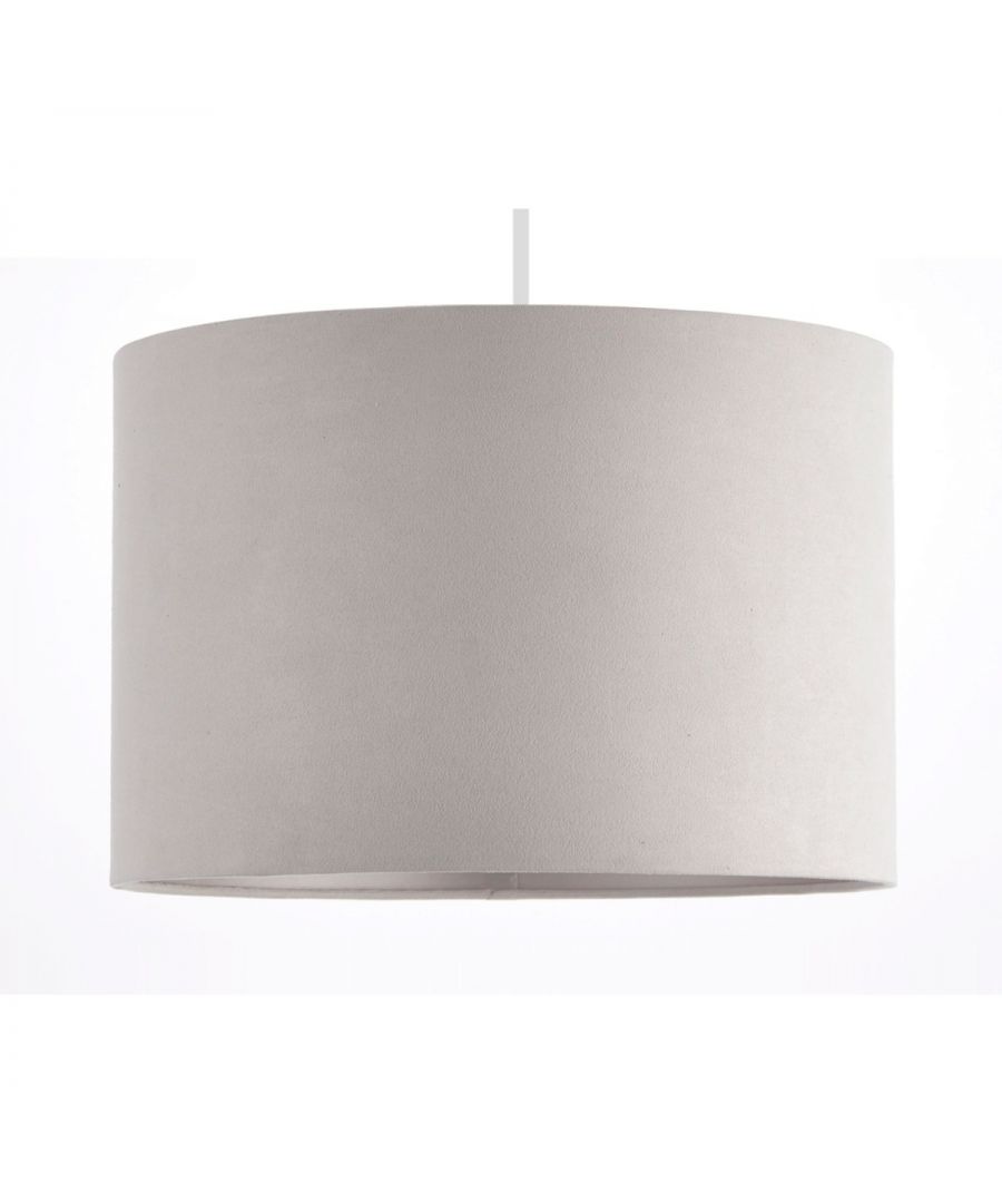 Grey pendant NE shade Height: 20 cm Diameter: 30 cm Max Wattage: 40W Update your room with this versatile grey shade, perfect for fitting in any room in the home. This would fit perfectly with any style room. When lit, this shade creates a warm glow, ideal for anywhere that would benefit from a discreet, simplistic light source.