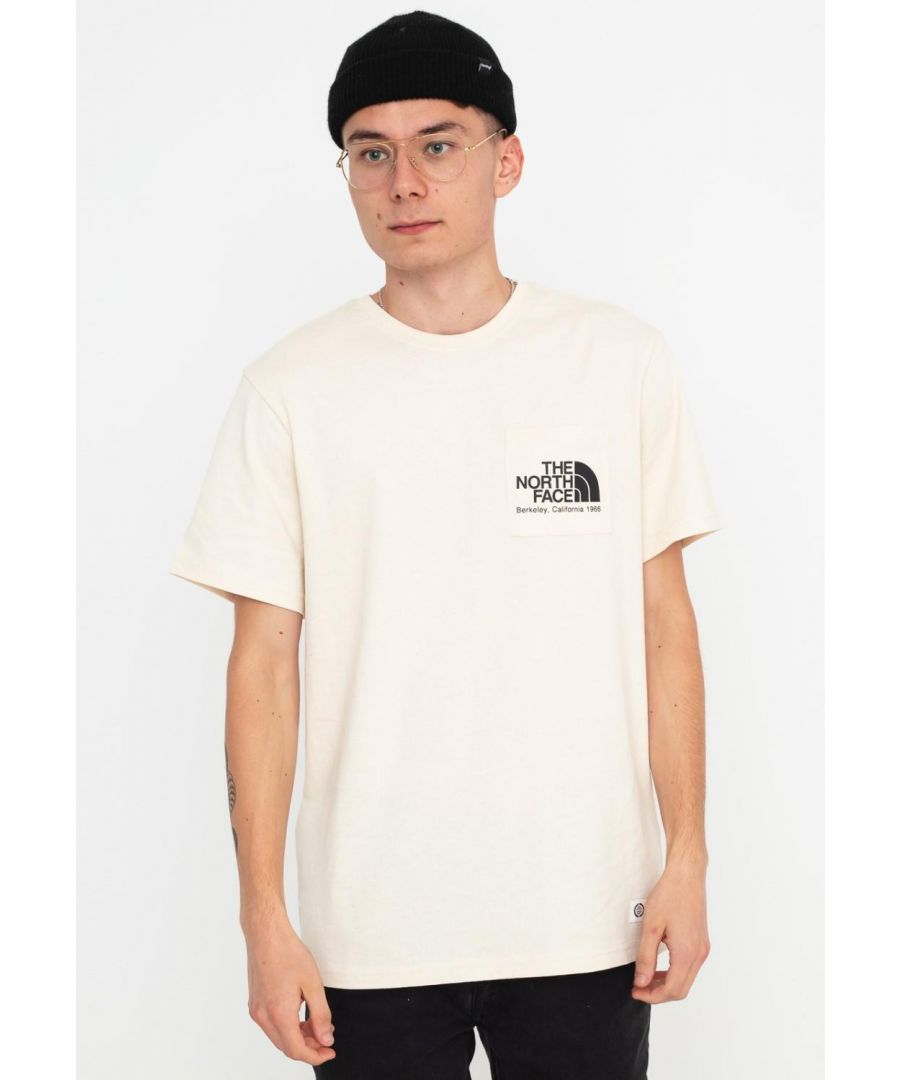 The North Face Mens Berkeley California Pocket T Shirt Scrap Raw Undyed - Beige Cotton - Size Small