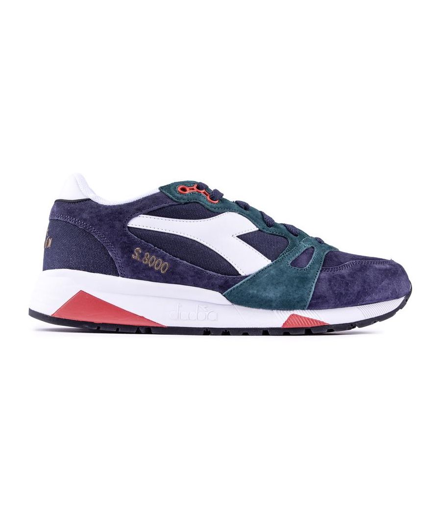 Diadora Mens S8000 Trainers - Blue - Size UK 7