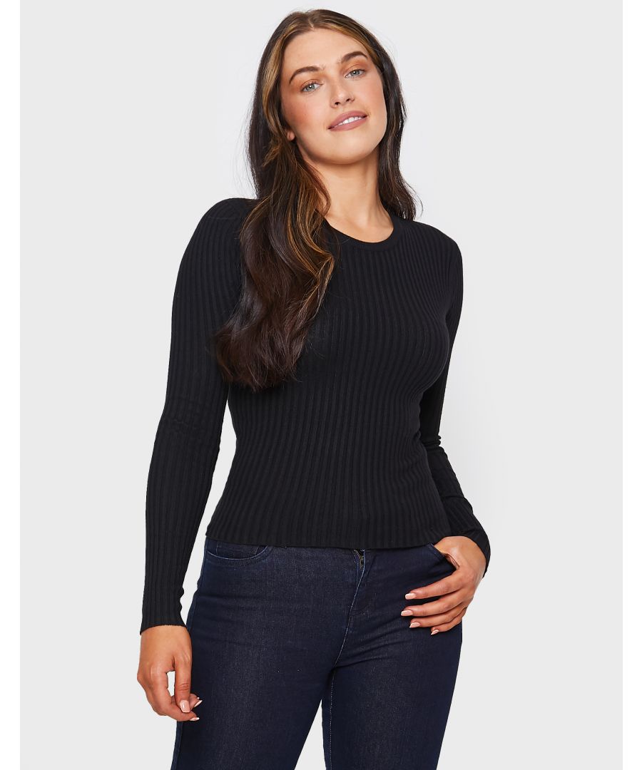 Image for 'Hannah' Ribbed Round Neck Jumper