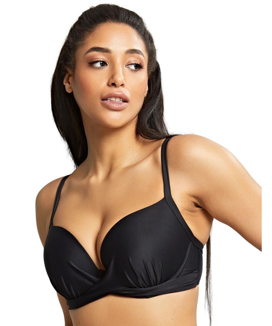 Panache Womens Serenity Moulded Bikini Top - Black Polyamide - Size 32D