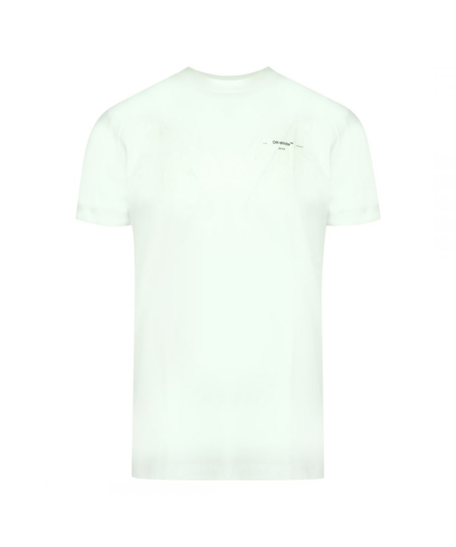 Off-White Printed Logo White T-Shirt. Off-White White T-Shirt. Off-White Logo On Front Chest. Crew Neck. 100% Cotton. Style Code: OMAA027R201850170110