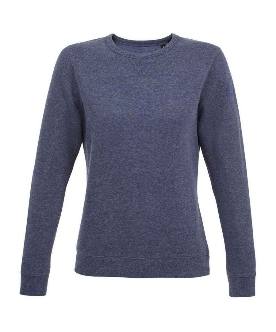 SOLS Womens/Ladies Sully Heathered Sweatshirt (Denim) - Blue - Size X-Small