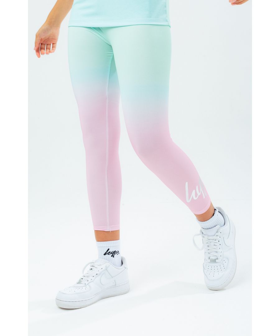 Image for Hype Pink Mint Fade Kids Leggings