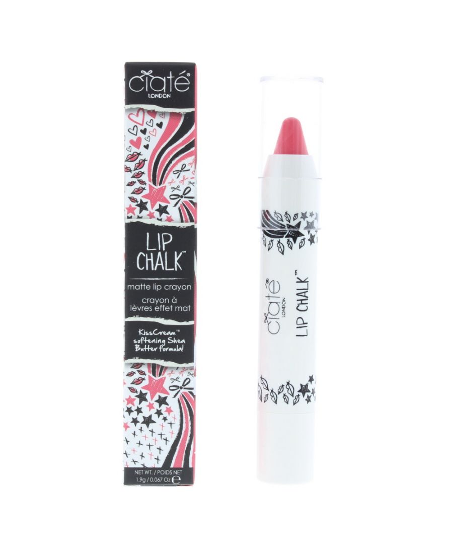 Ciate Lip Chalk is a creamy matte lip crayon that is enriched with shea butter to leave your lips moisturised and soft. It is also highly pigmented and very long lasting. This lip crayon does not require sharpening. Formulated with no parabens sulphates and phthalates.