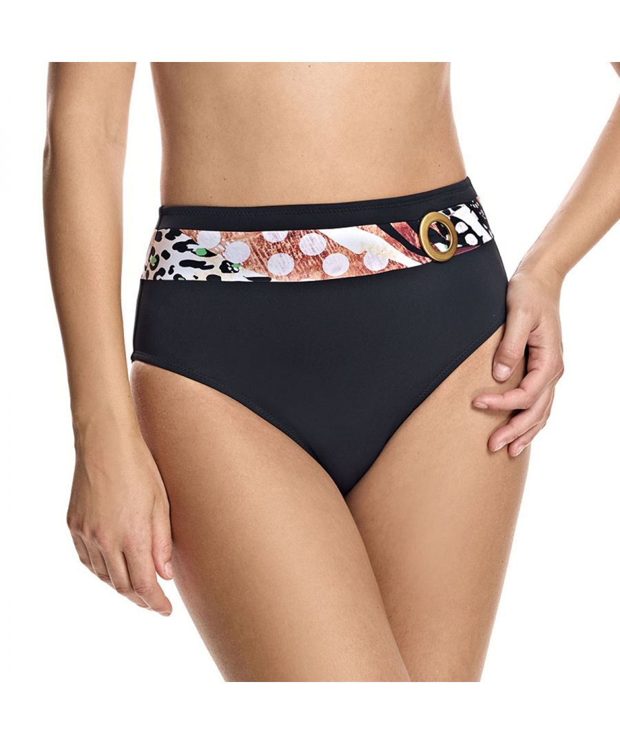 ORY Womenss high waist bikini bottom W230461 - Black - Size L/XL