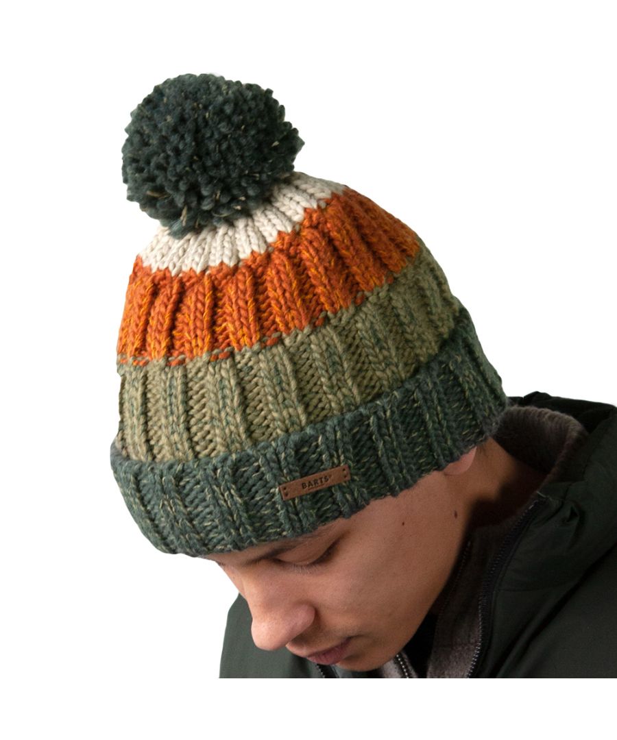 mens designer bobble beanie