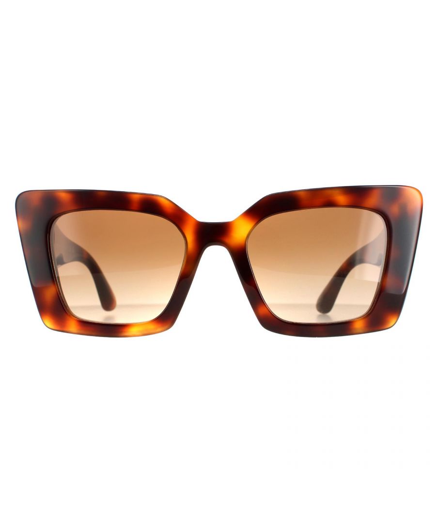 Burberry Square Womens Light Havana Brown Gradient BE4344 Daisy Sunglasses are a stunning square design crafted from chunky acetate. Burberry's emblem features on the temples for authenticity.