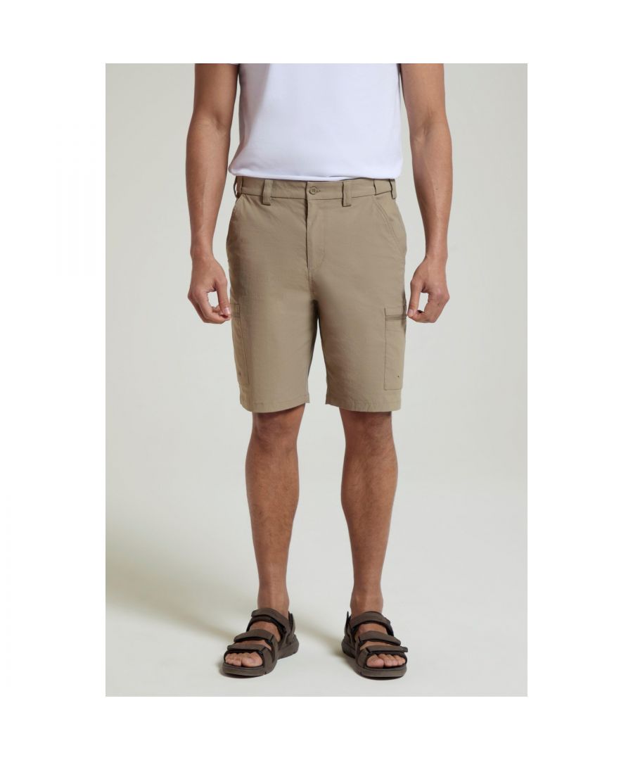 Mountain Warehouse Mens Trek Cargo Shorts (Dark Beige) - Size 32 (Waist)