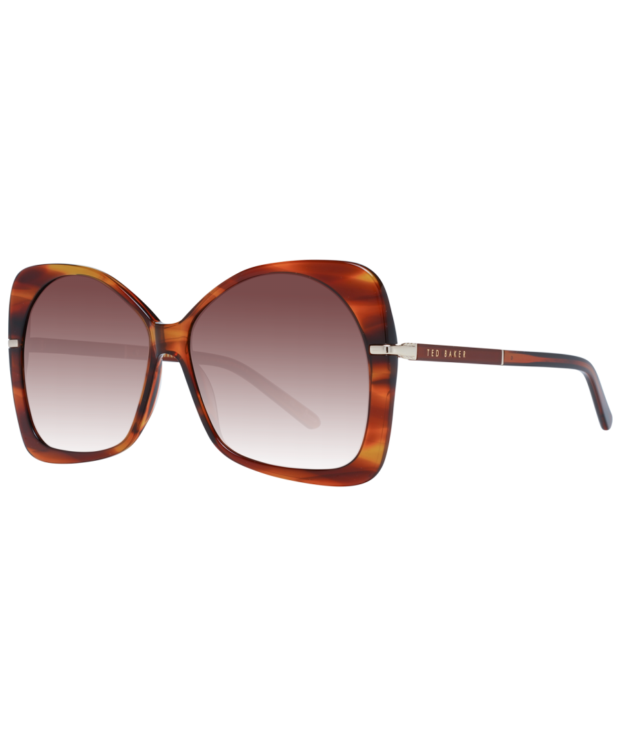 Ted Baker Butterfly Womens Tortoise Brown Gradient TB1668 Aniya  Sunglasses are a glamourous butterfly style crafted from lightweight acetate. The temples feature the Ted Baker branding for authenticity. Whether you're dressed up for a special occasion or keeping it casual on the weekend, these sunglasses are the perfect finishing touch to any outfit..