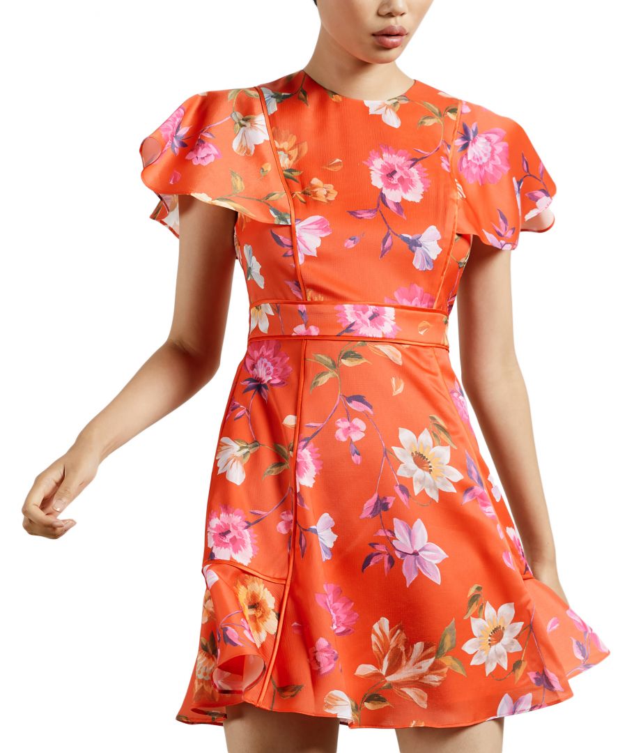 Image for Ted Baker Mira Rhubarb Mini Dress, Bright Orange