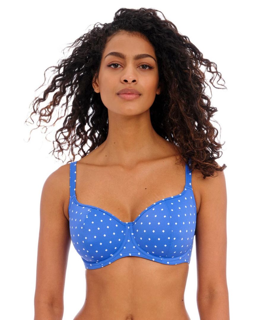 Freya Womens 7231 Jewel Cove Underwired Sweetheart Bikini Top - Blue Elastane - Size 42DD