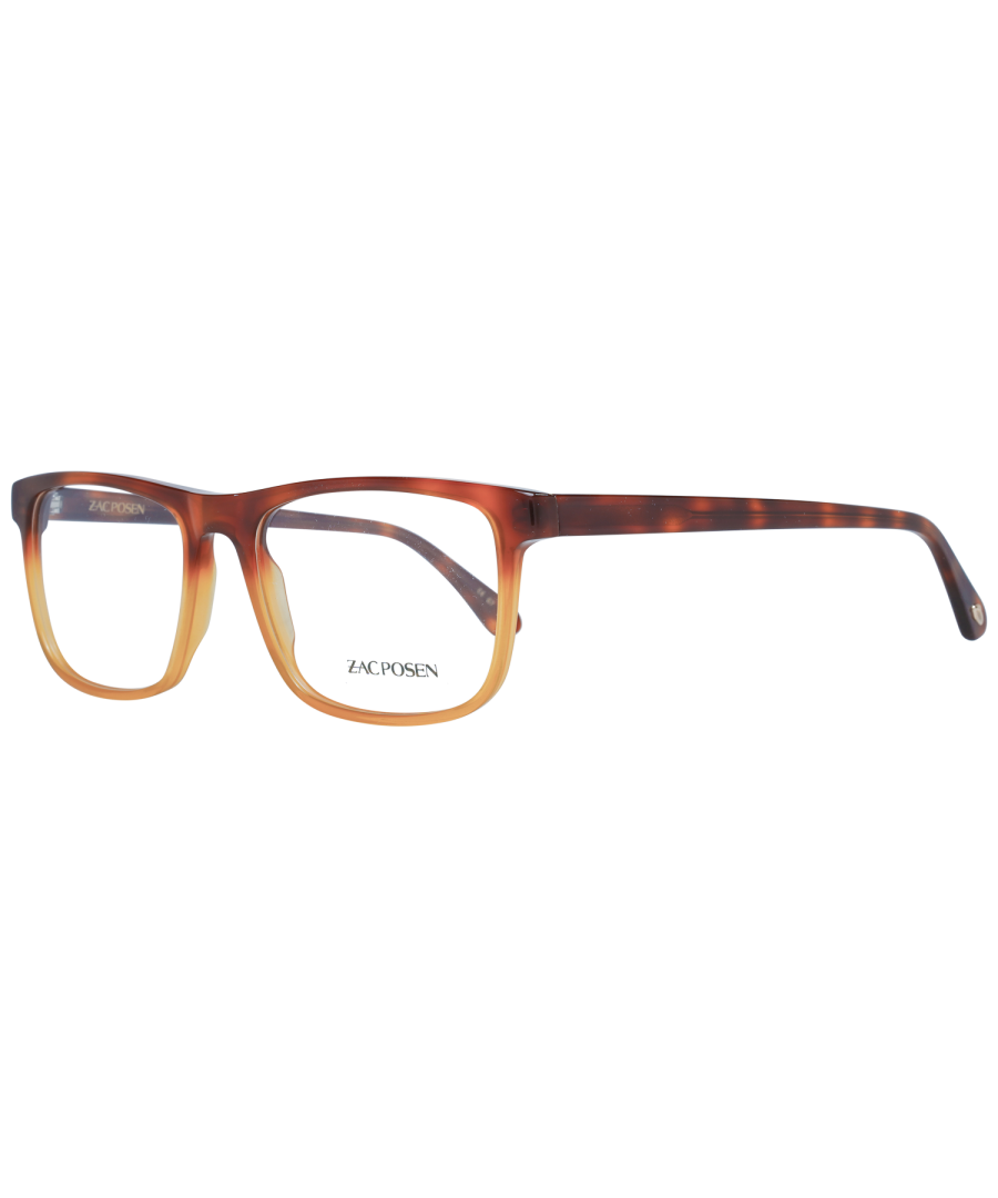 Zac Posen Optical Frame ZJAC TO 54 Jacques\nExtras: Geen extra's\nFrame kleur: Bruin\nFrame materiaal: Acetaat & Kunststof\nGlas kleur: Demo glazen\nGlas materiaal: Kunststof\nStijl: Trapezium\nGlas-Effect: Geen extra's\nbescherming: Geen\nGlas breedte: 54\nGlas hoogte: 39\nWeb breedte: 18\nTempel Lengte: 145\nVeer Scharnier: Nee\nLeveringsomvang: Zakje met merk\nFrame Stijl: Full-Rim