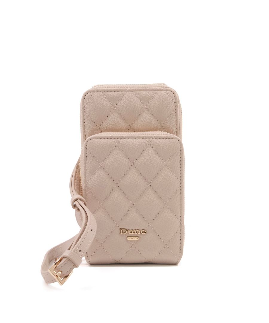 This multifunctional Keepingo phone case is equally chic and compact. Designed in-house with diamond-shaped quilting, this accessory is split into two separate compartments lined with polished metal zip that refine the aesthetic.