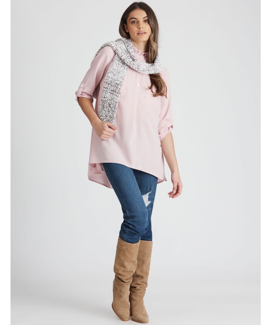 Rockmans 3/4 Sleeve Woven Tunic ShirtMaterial:  100% Polyester