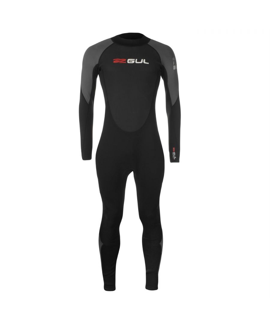 Gul Contour Full Wetsuit Mens The Gul Contour Full Wetsuit is designed with full length sleeves, legs and a high neck to ensure full body protection during all different kinds of water sports and activities. It's crafted with neoFlex technology which offers a comfortable feel, absorbs less water and offers supreme flexibility so you can move with ease. The suit features wind and chill protection and Duradex panelling in the knees that resists harsh elements whilst still allowing flexibility.The wetsuit is quick drying, has flatlock seams and a durable zip closure at the back with a touch and close fastening. > Men's wetsuit > Long sleeves > Long neck > High neck > Back zip fastening > Touch and close fastening > neoFlex > Flatlock seams > Duradex durable stretch neoprane > Body and wind chill protection mesh > 3.2mm neoprane > Quick drying > Gul branding > Contrast panelling