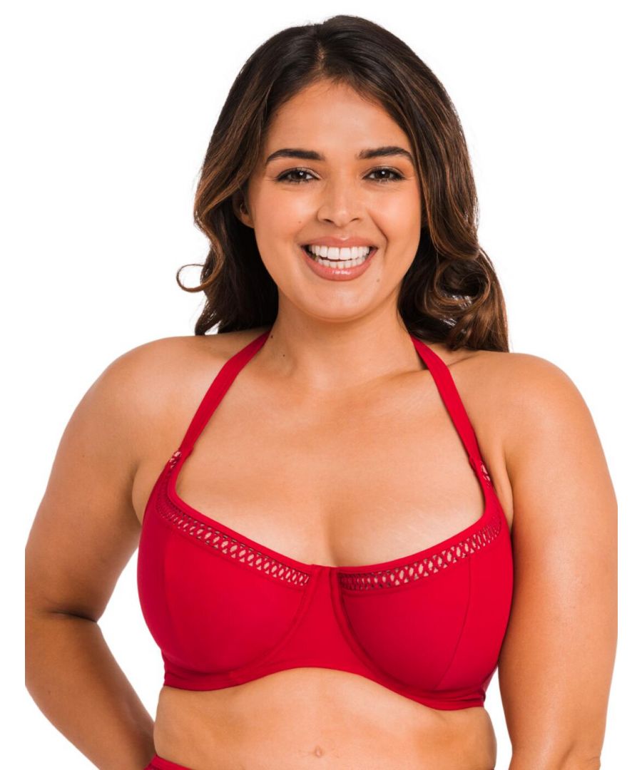 Curvy Kate Womens First Class Balcony Bikini Top - Red - Size 32FF