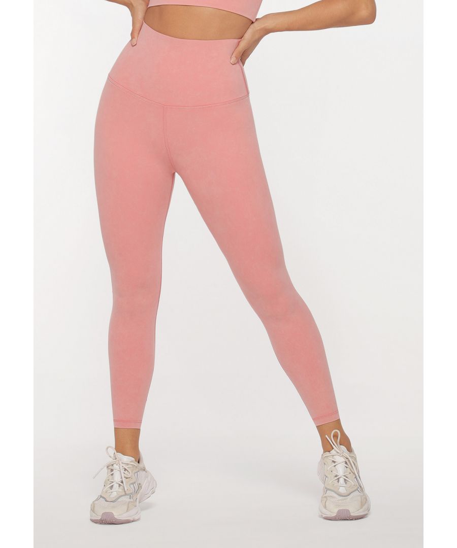 Image for Lorna Jane Feel Comfortable Snow Wash Ankle Biter Leggings in Washed Quartz Pink
