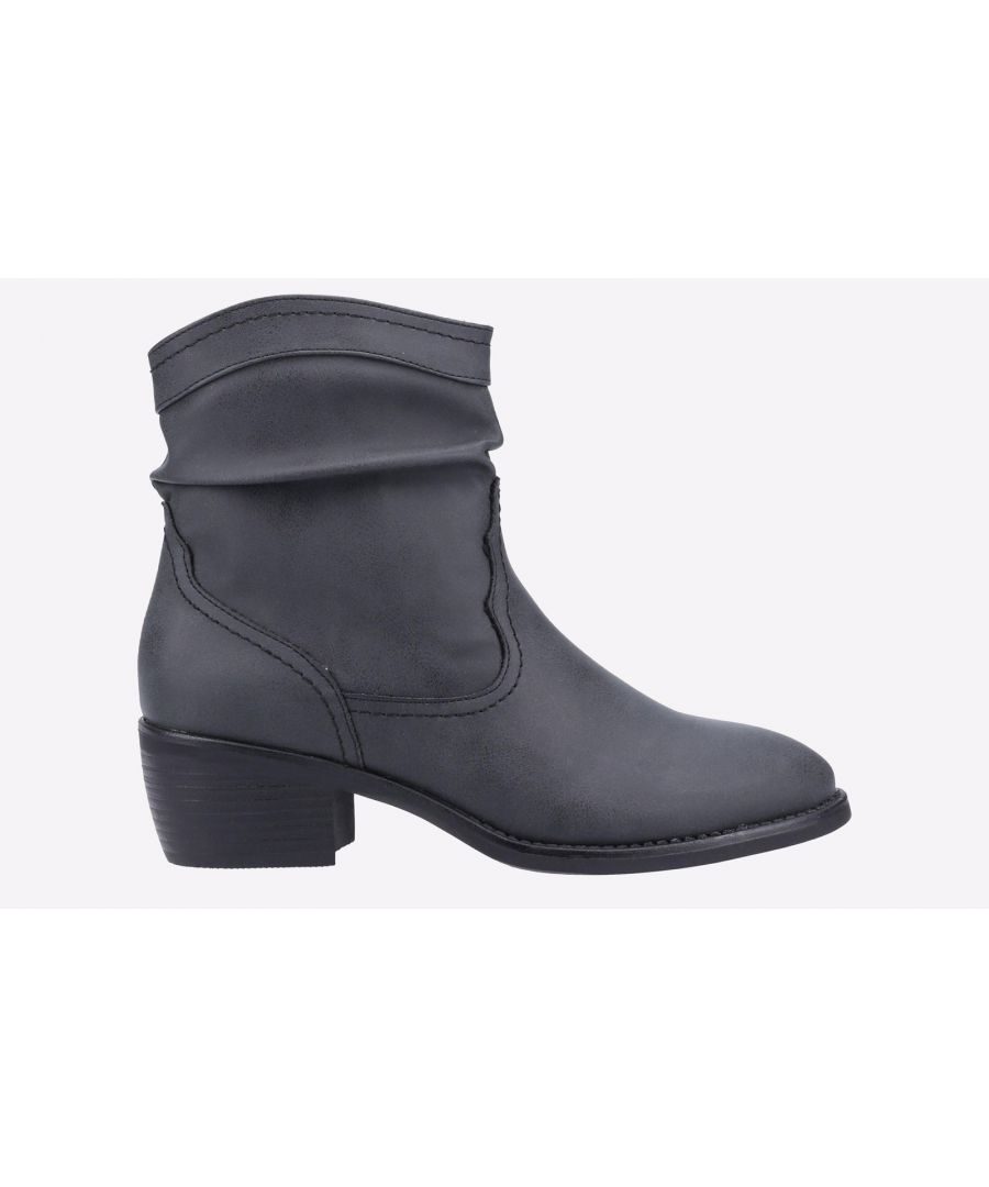 Divaz Adele Womens Western Ankle Boot in Black - Size 36 - Womens Boots Ankle