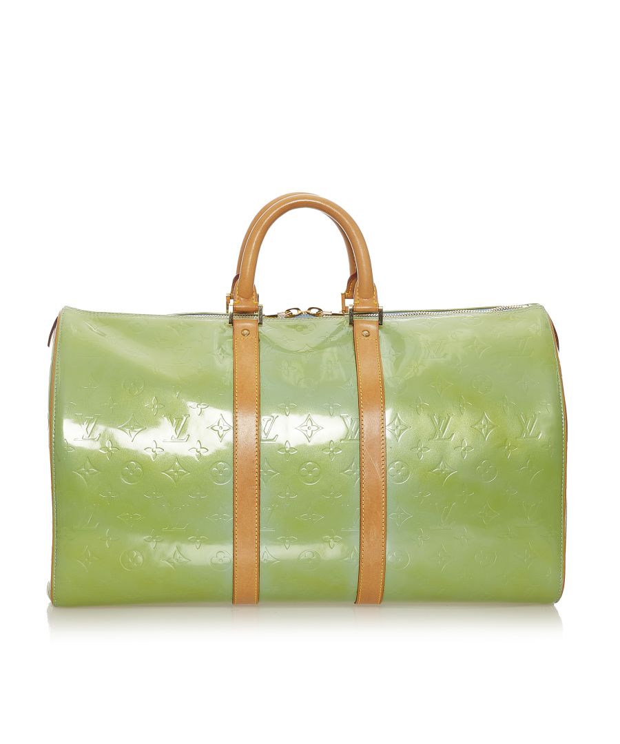 Image for Vintage Louis Vuitton Vernis Keepall 45 Green