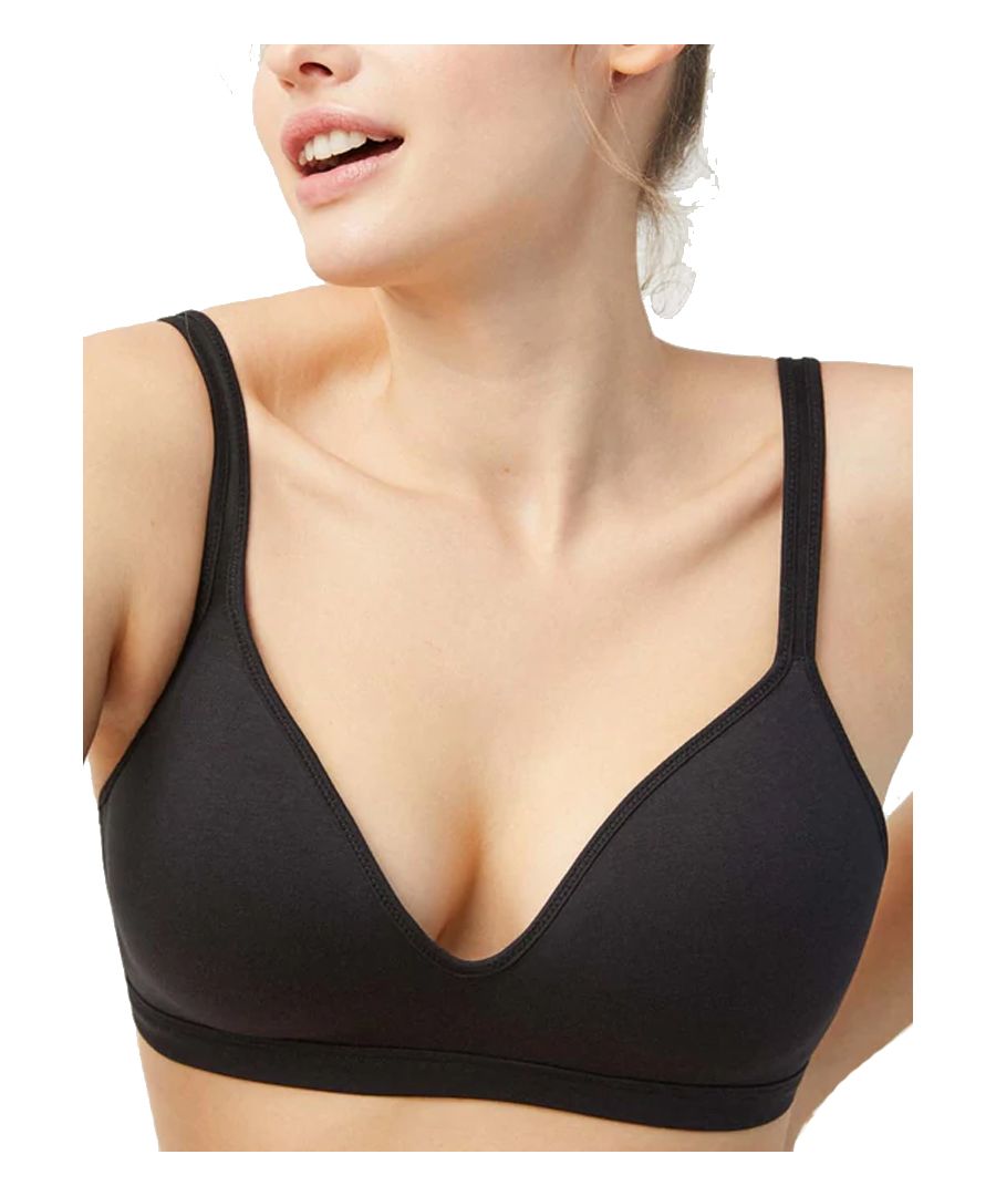 The Ysabel Mora Moulded Triangle bralette is lightly padded cotton cups provide you with additional comfort, for all day every day comfort. The super soft straps are both adjustable and the bralette also features hook and eye fastening for the perfect fit.