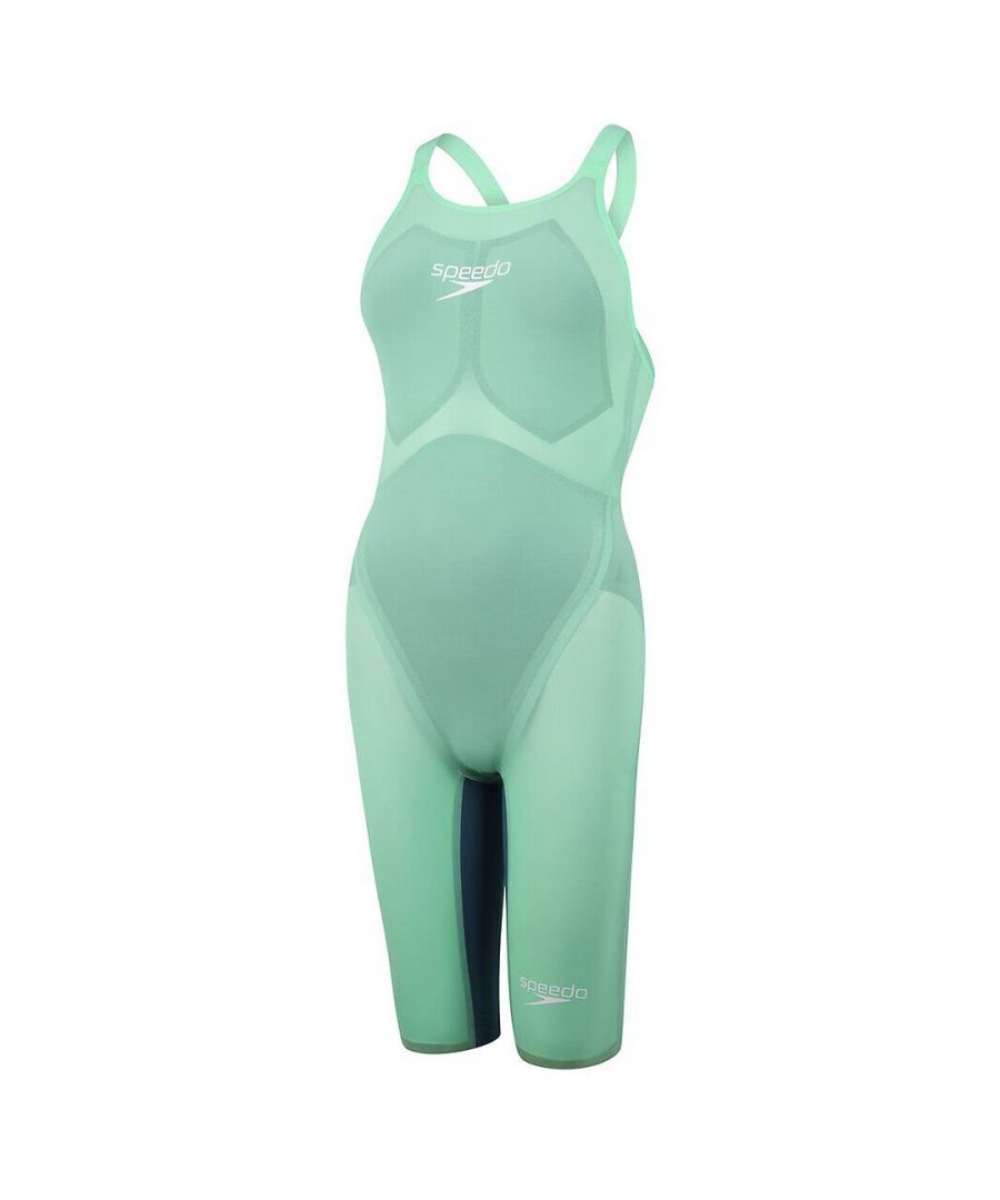 Speedo Fastkin Green Womens Closedback Kneeskin Swimsuit - Size 28 (Waist)